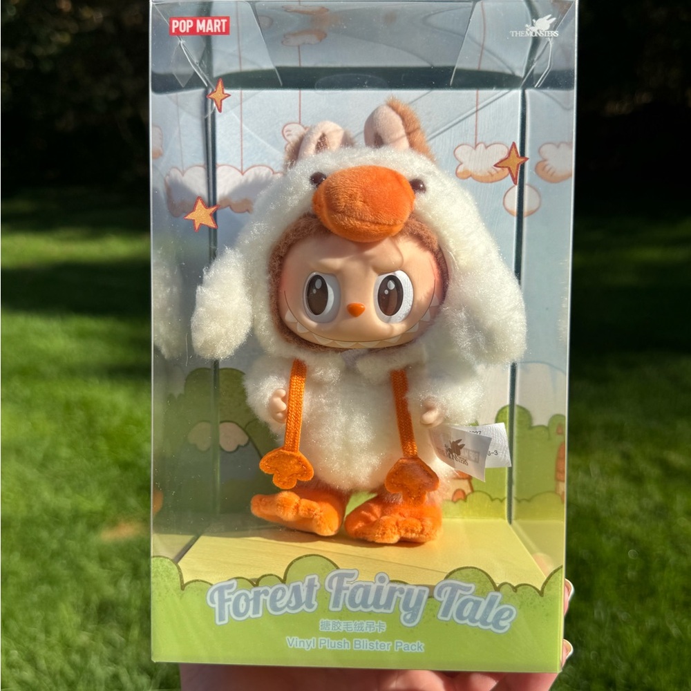 Pop Mart Forest Fairy Tale Duck Labubu Vinyl Plush - White and Orange